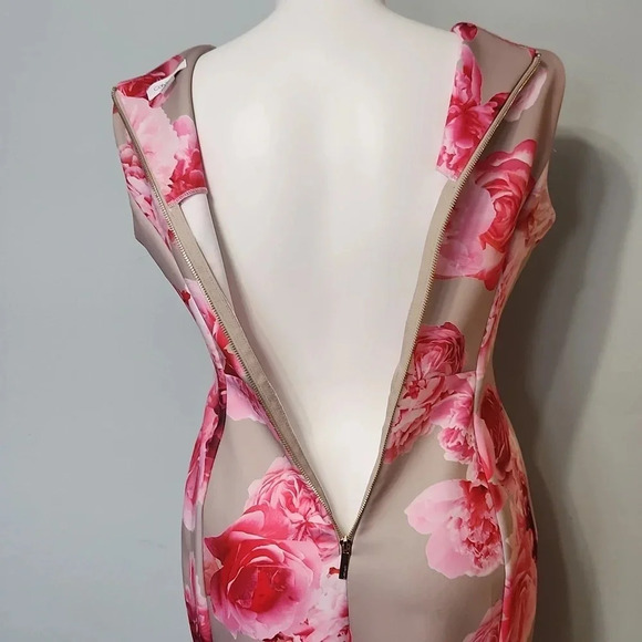Calvin Klein Tan & Pink Floral Dress - Picture 11 of 14